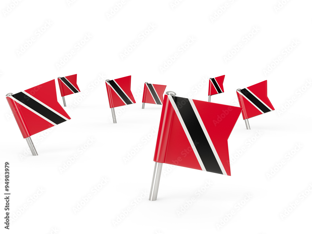 Square pins with flag of trinidad and tobago Square pins with flag of trinidad and tobago