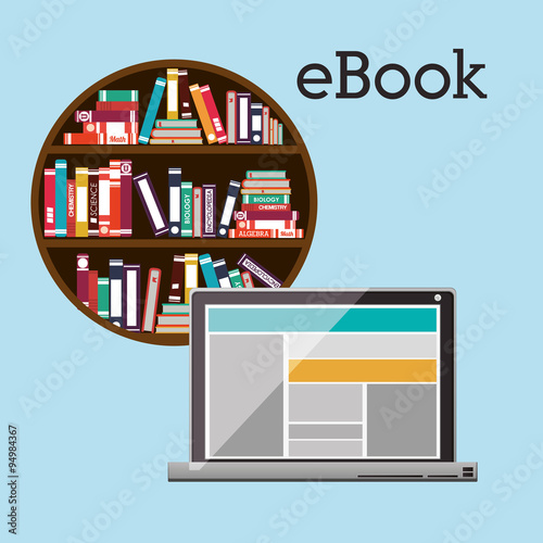online bookstore , vector illustration
