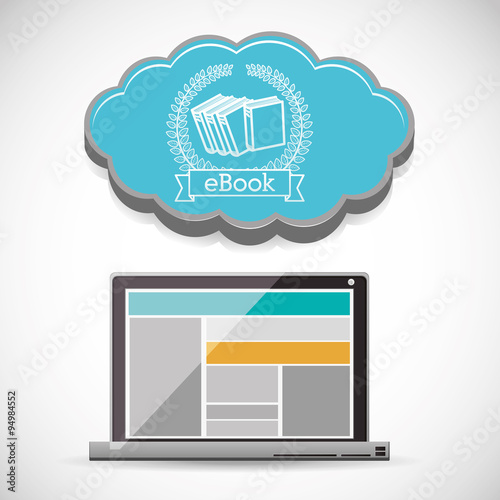 online bookstore , vector illustration