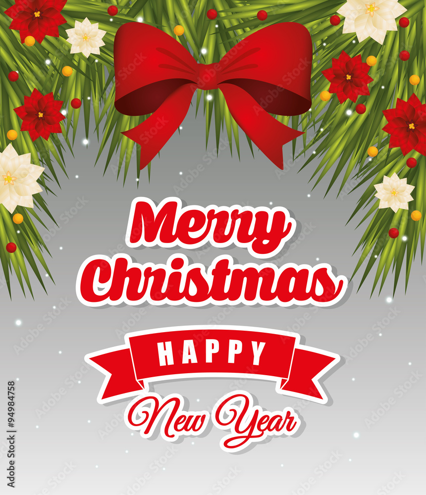 Fototapeta premium Happy holidays and merry christmas card design