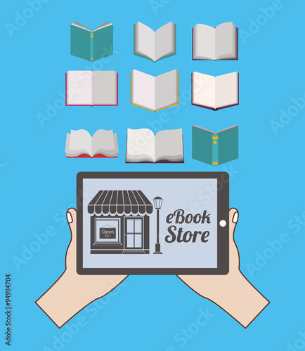 online bookstore , vector illustration