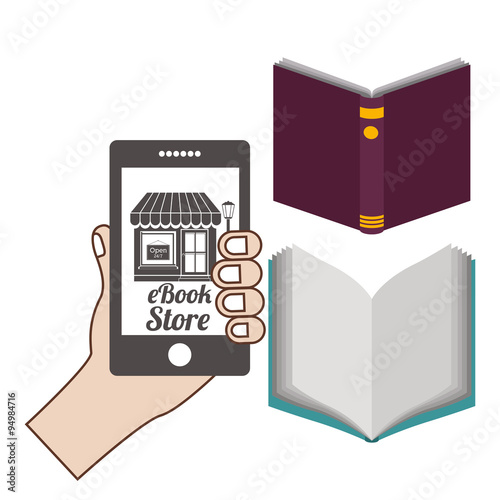online bookstore , vector illustration