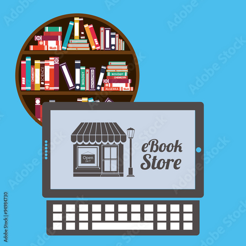 online bookstore , vector illustration