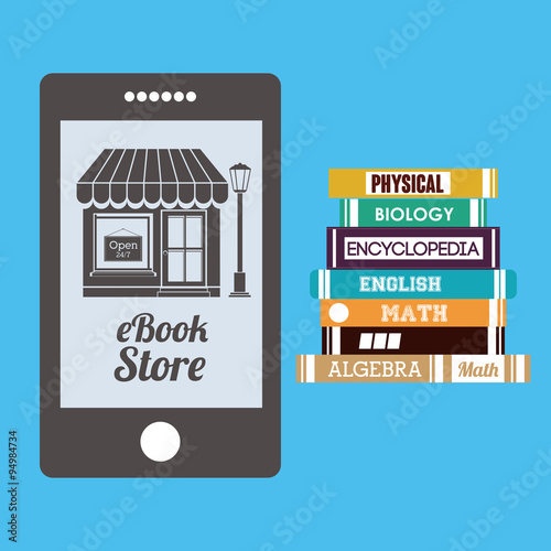 online bookstore , vector illustration