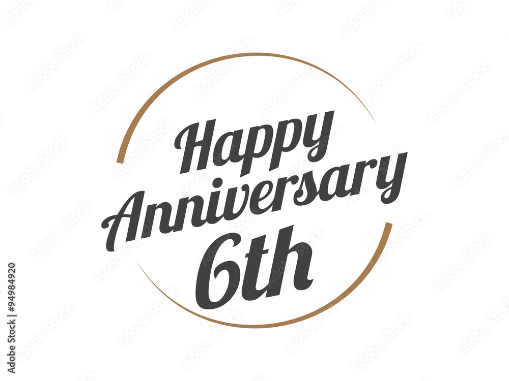 6 Happy Anniversary Logo