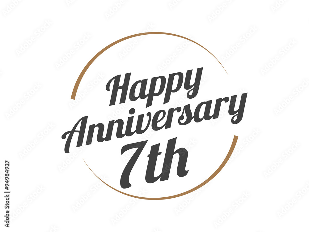 7 Happy Anniversary Logo 7 Happy Anniversary Logo