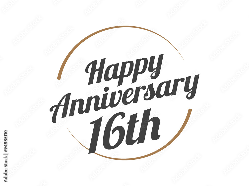 16 Happy Anniversary Logo 16 Happy Anniversary Logo