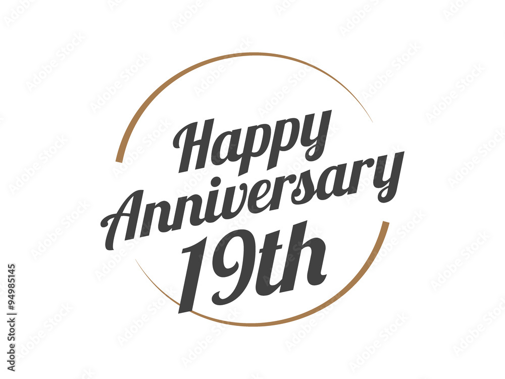 19 Happy Anniversary Logo 19 Happy Anniversary Logo