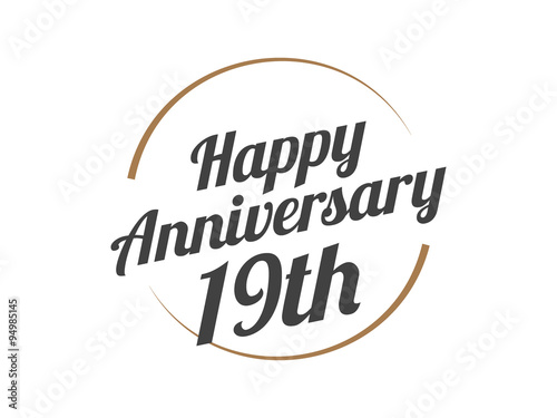 19 Happy Anniversary Logo