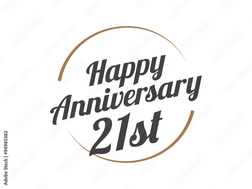 21 Happy Anniversary Logo