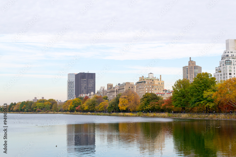 Cloudy day in autumn in Central Park