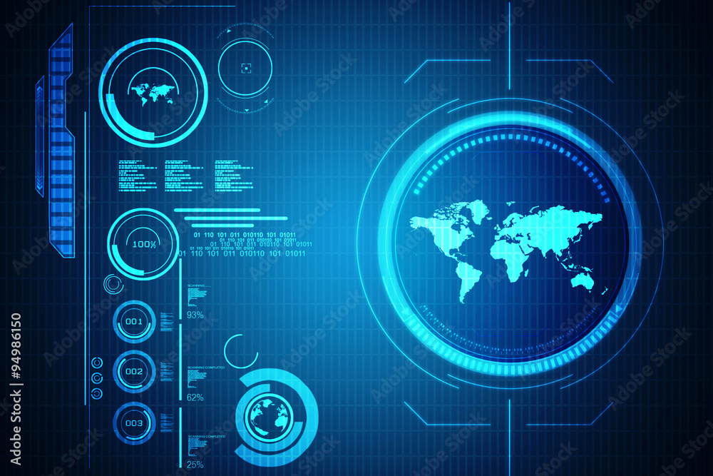 Fototapeta premium World Map Business background