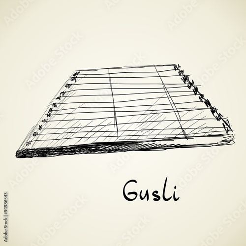 Musical background. Gusli