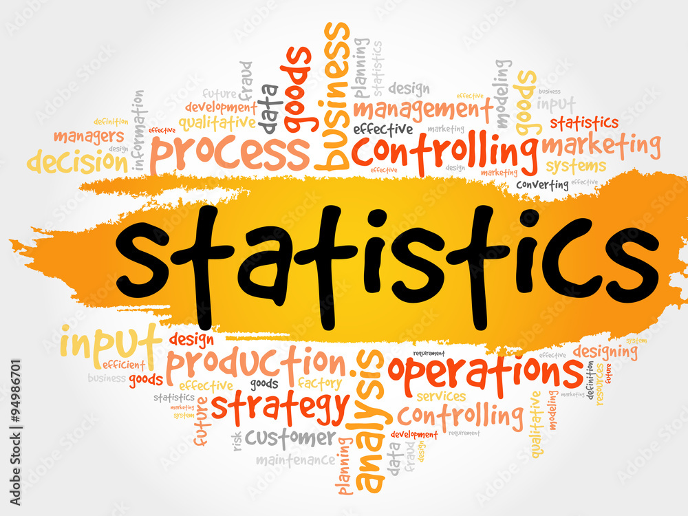 Obraz premium STATISTICS word cloud, business concept