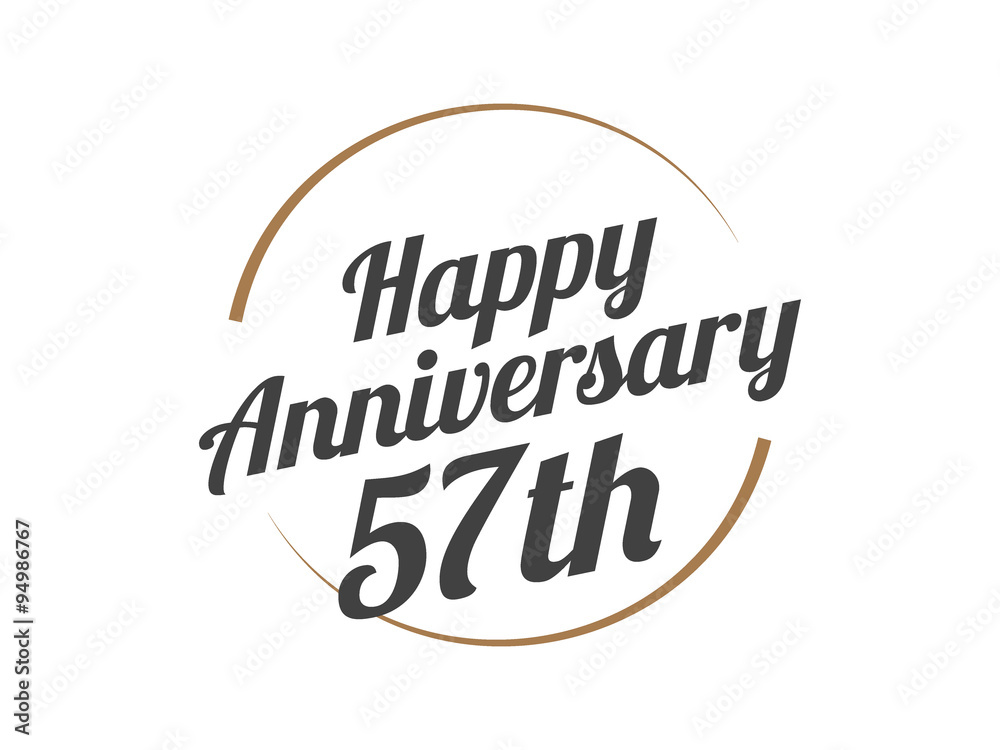 Fototapeta premium 57 Happy Anniversary Logo