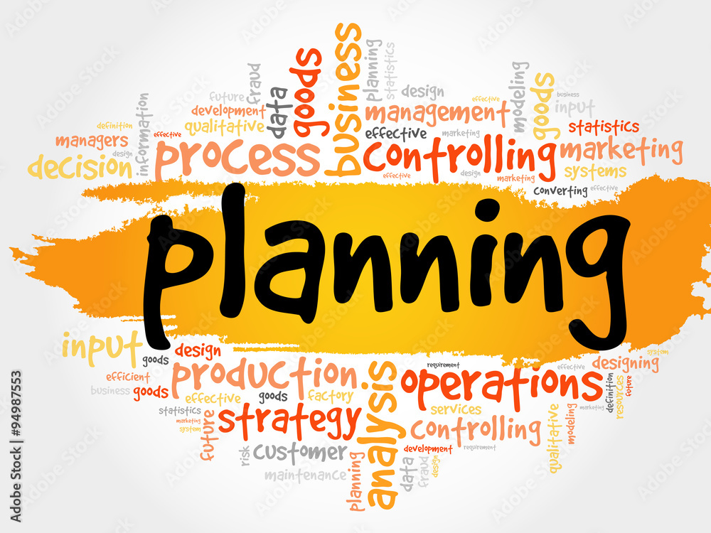 Obraz premium Planning word cloud, business concept