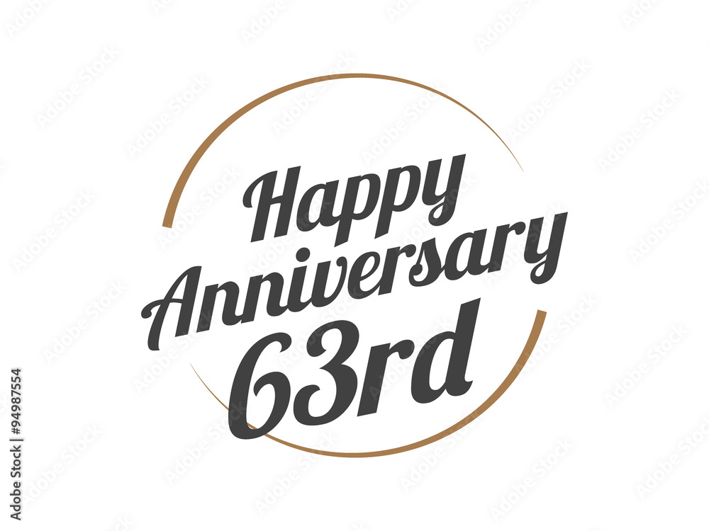 63 Happy Anniversary Logo 63 Happy Anniversary Logo