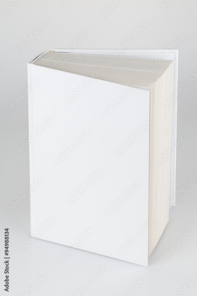 Front view of Blank book cover white isolated Front view of Blank book cover white isolated
