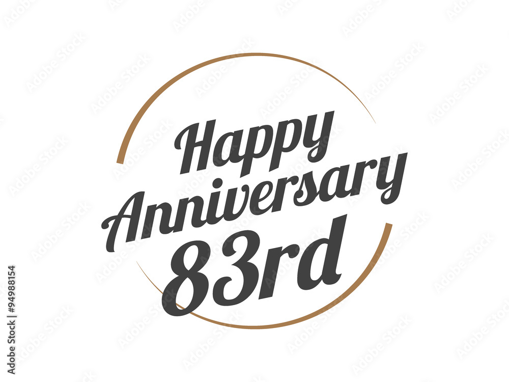 83 Happy Anniversary Logo