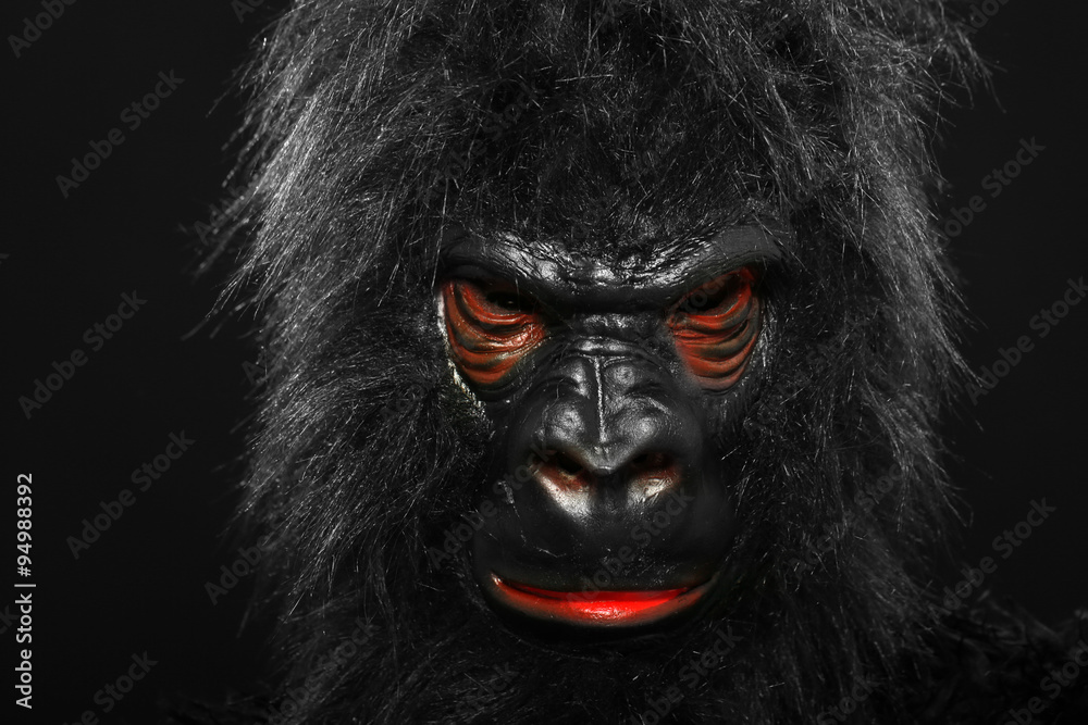 Portrait of a man with gorilla mask Portrait of a man with gorilla mask
