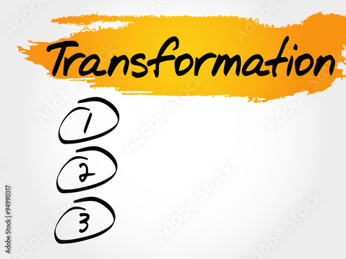 TRANSFORMATION blank list, fitness, sport, health concept