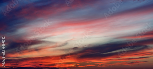 Fototapeta Naklejka Na Ścianę i Meble -  beautiful dramatic sky at sunset