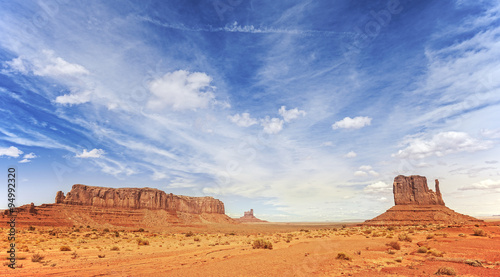 Panoramic photo of Monument Valley  Utah  USA.