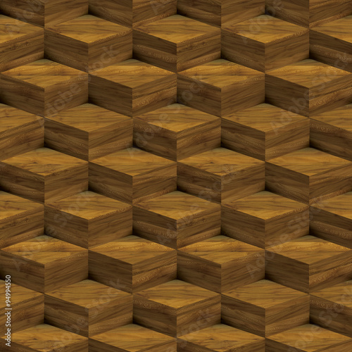 Abstract texture from wooden cubes  3d render