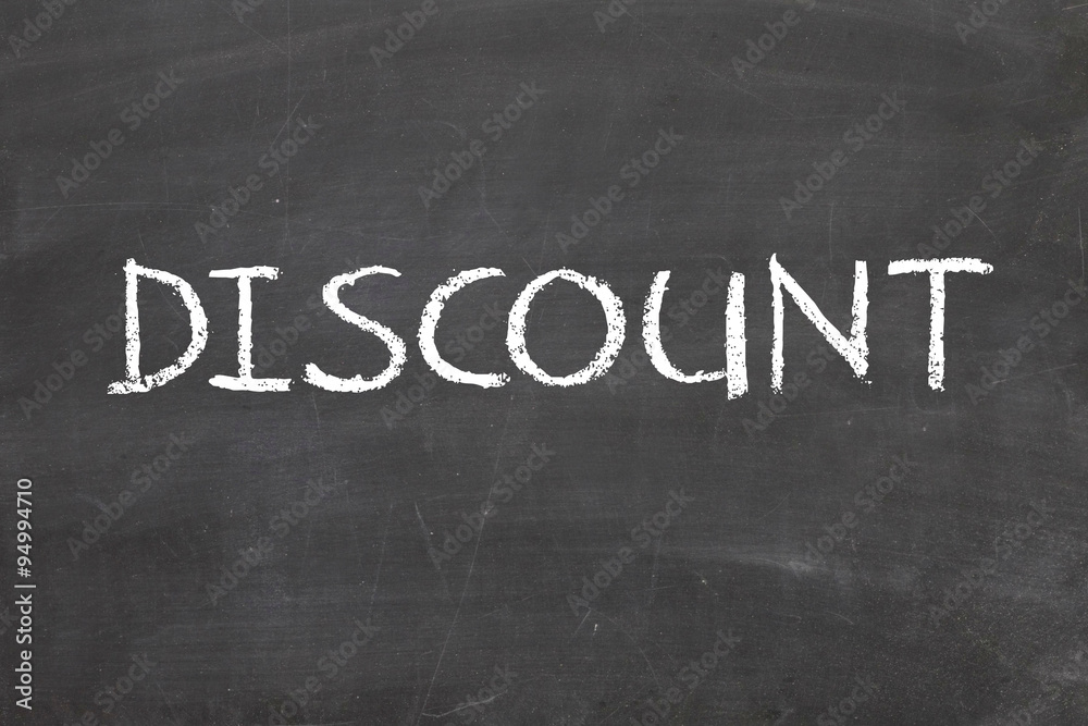 Fototapeta premium Representation of the word discounts
