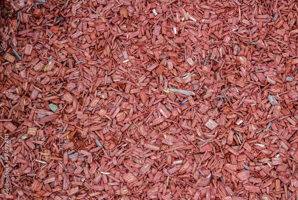 Roter Rindenmulch Textur StockFoto Adobe Stock