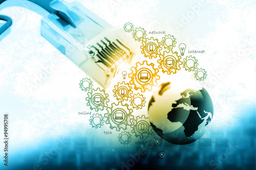 Global network connection with Internet security