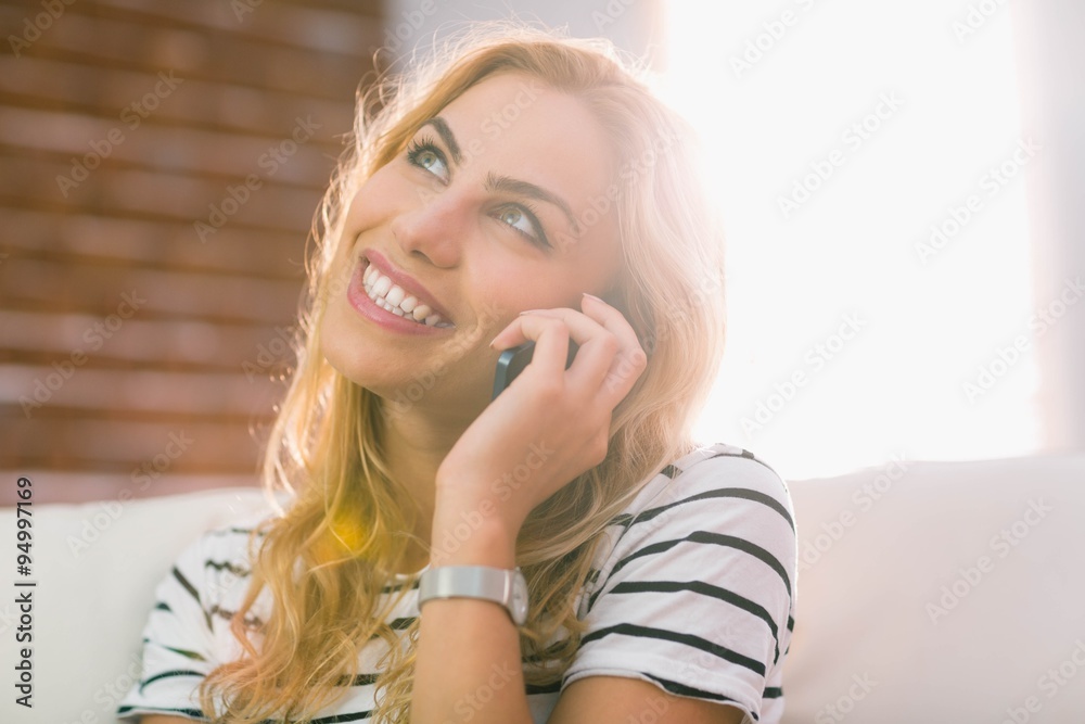 Pretty blonde on the phone Pretty blonde on the phone