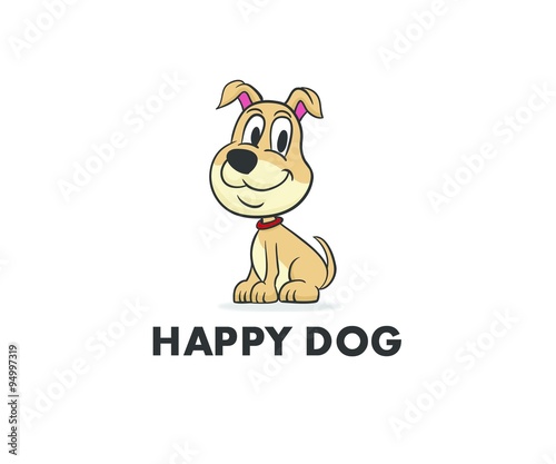 Εκτύπωση καμβά happy dog fun