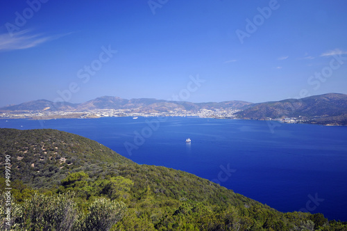 Views from famous tourism city Bodrum Turkey