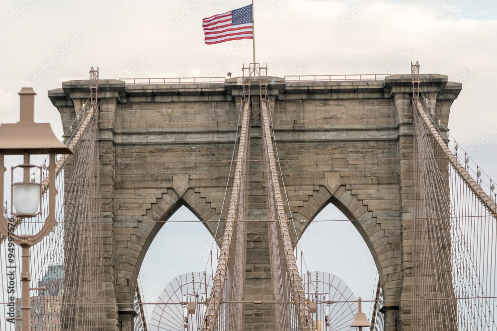 Obraz premium Magnificence of Brooklyn Bridge, New York City