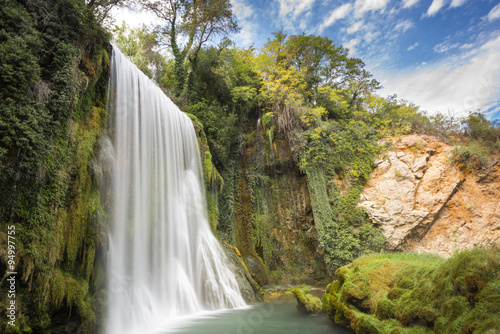 Waterfall at the  Monasterio de Piedra  Natural Park  Zaragoza  Spain 
