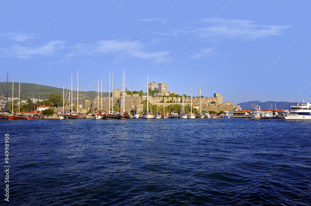 Views from famous tourism city Bodrum Turkey