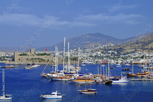 Views from famous tourism city Bodrum Turkey
