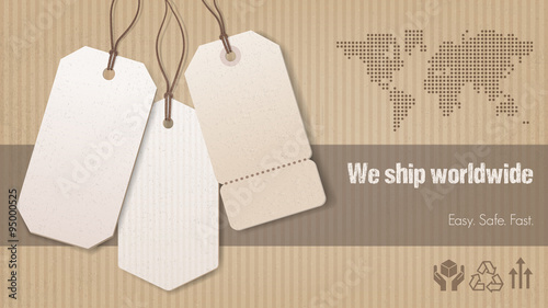 Worldwide shipping banner