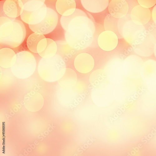 Christmas lights Background. Golden Holiday Abstract Defocused B