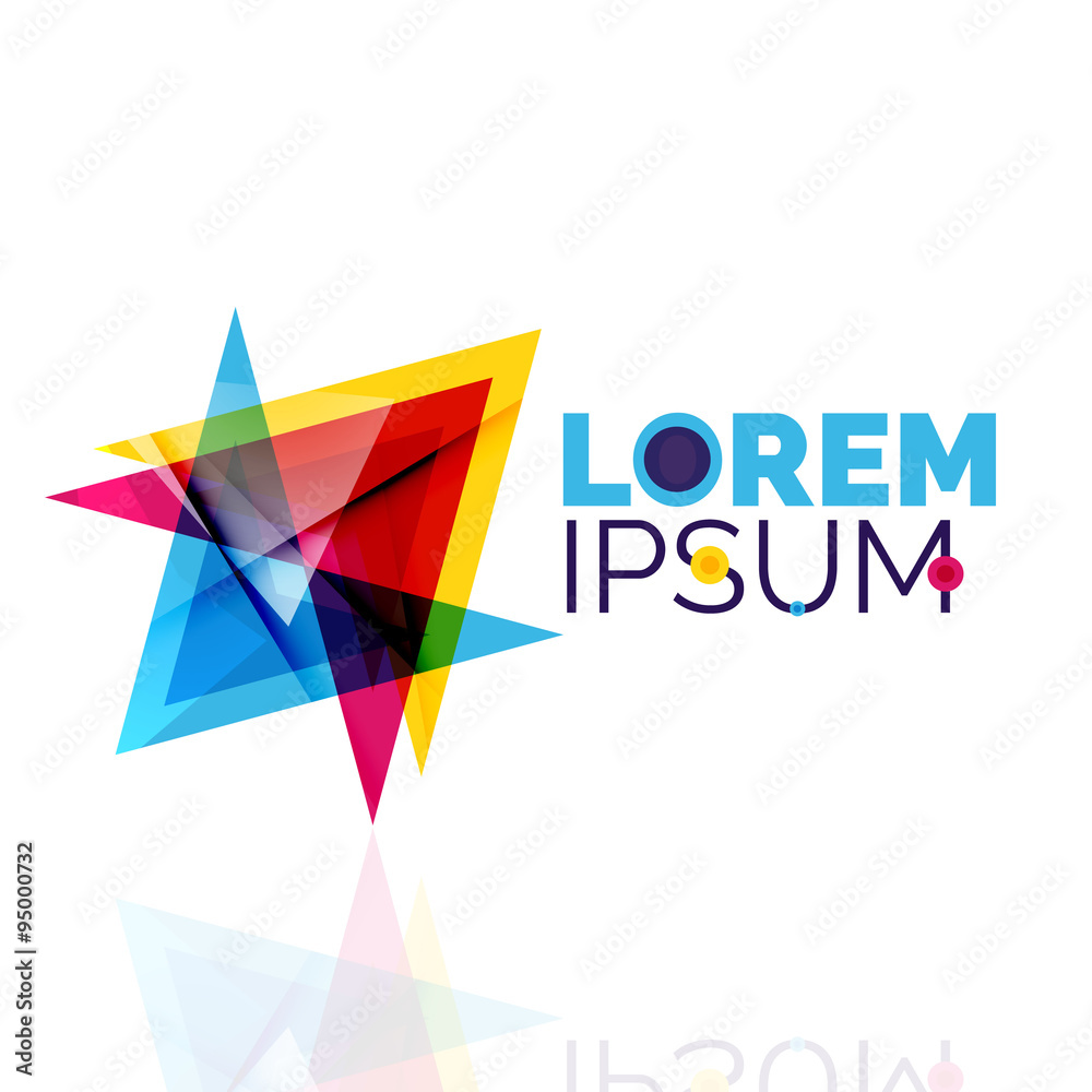 Logo, abstract geometric business icon Logo, abstract geometric business icon
