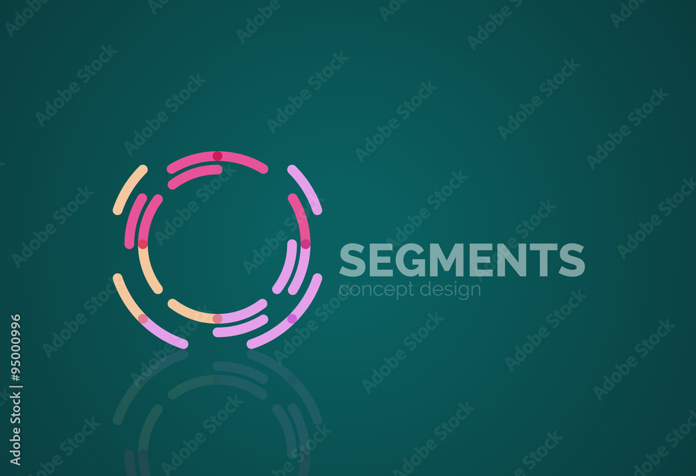 Vector outline minimal abstract geometric logo Vector outline minimal abstract geometric logo