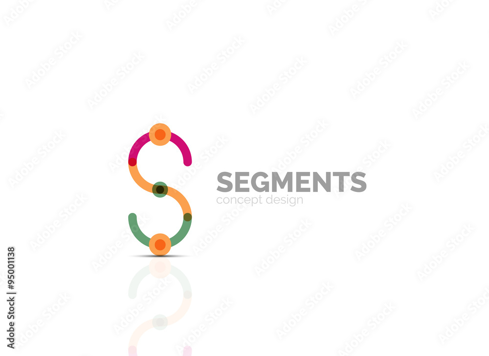 Vector outline minimal abstract geometric logo Vector outline minimal abstract geometric logo