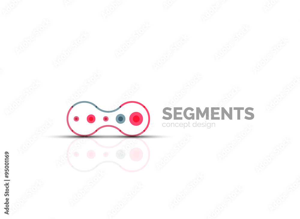 Vector outline minimal abstract geometric logo Vector outline minimal abstract geometric logo
