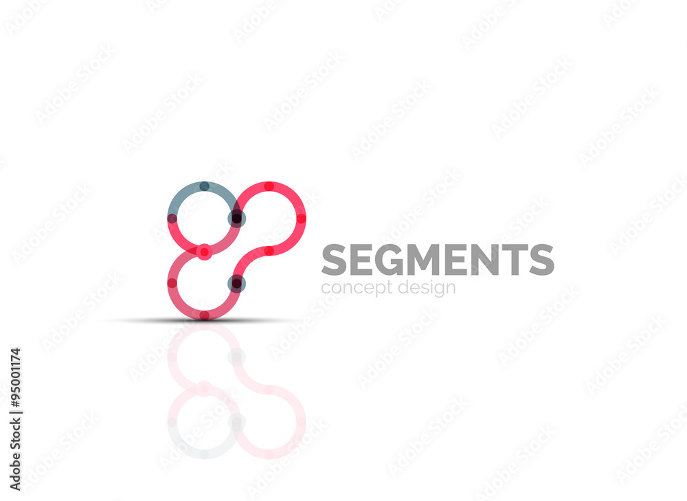 Vector outline minimal abstract geometric logo Vector outline minimal abstract geometric logo