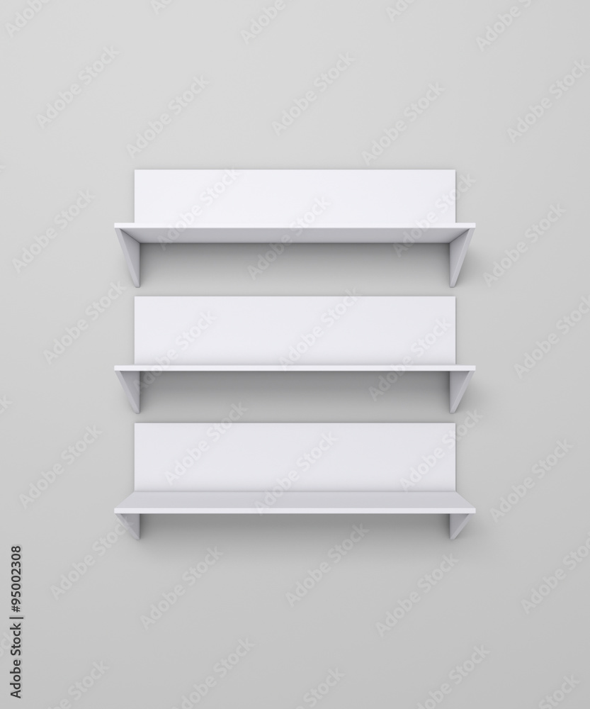 3d rendered modern shelves. 3d rendered modern shelves.