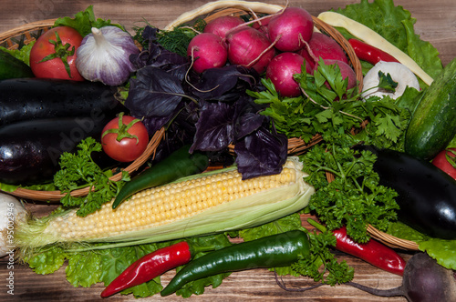 Fresh ripe vegetables
