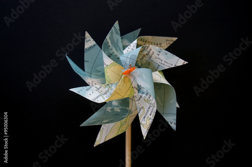 Paper windmill flower pinwheel