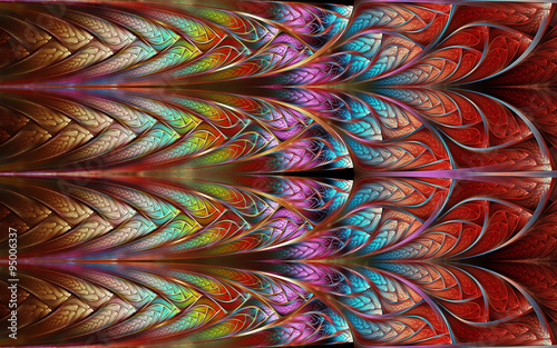 abstract fractal, colorful mosaic decoratve background