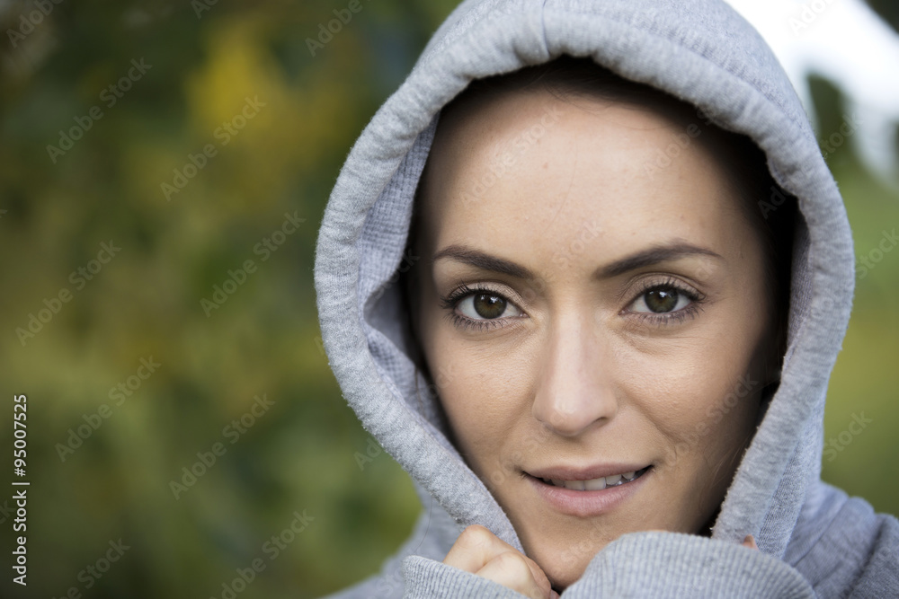 Obraz premium Warpped up warm before a run